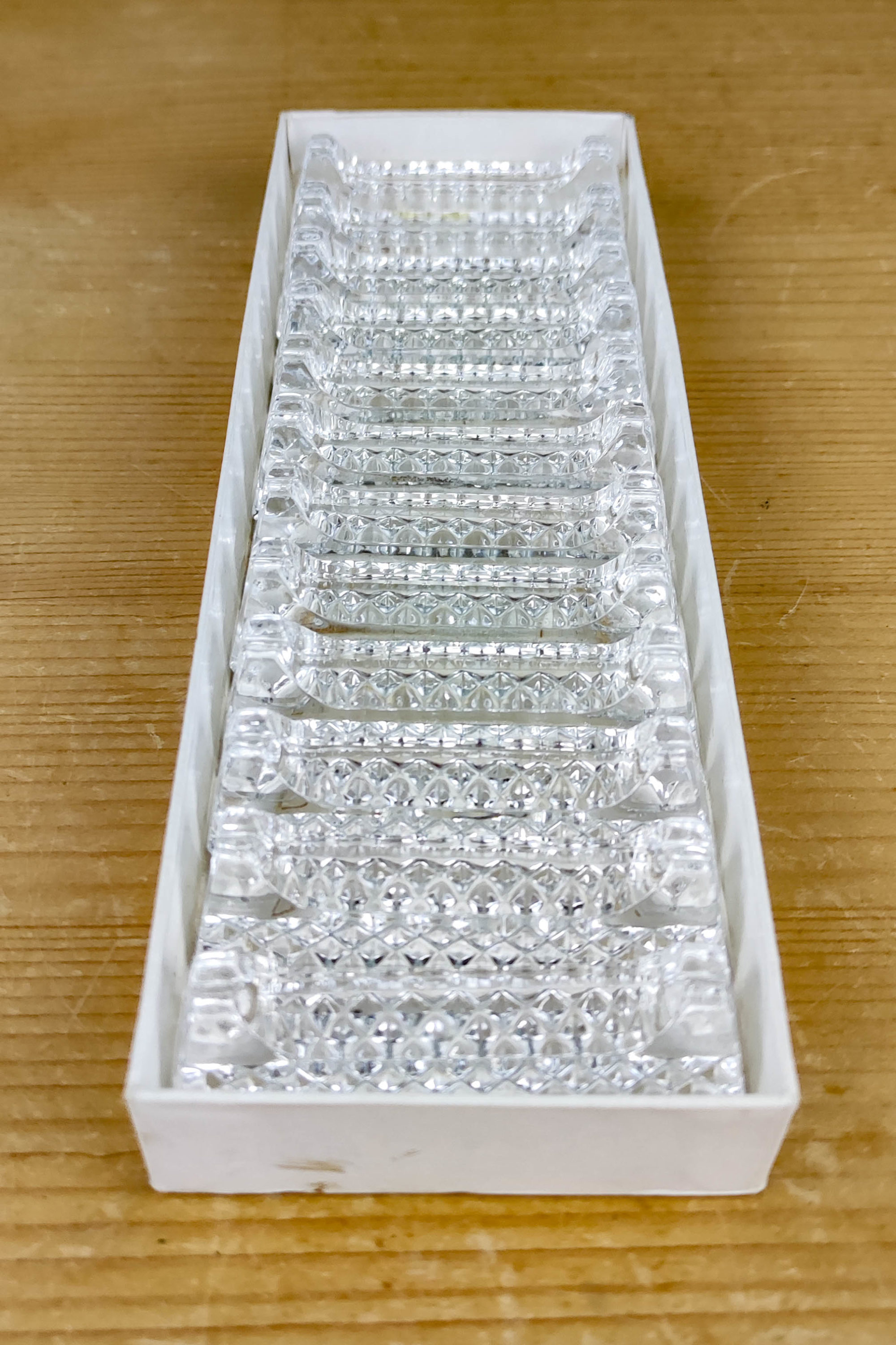 12 porte-couteaux vintage en cristal