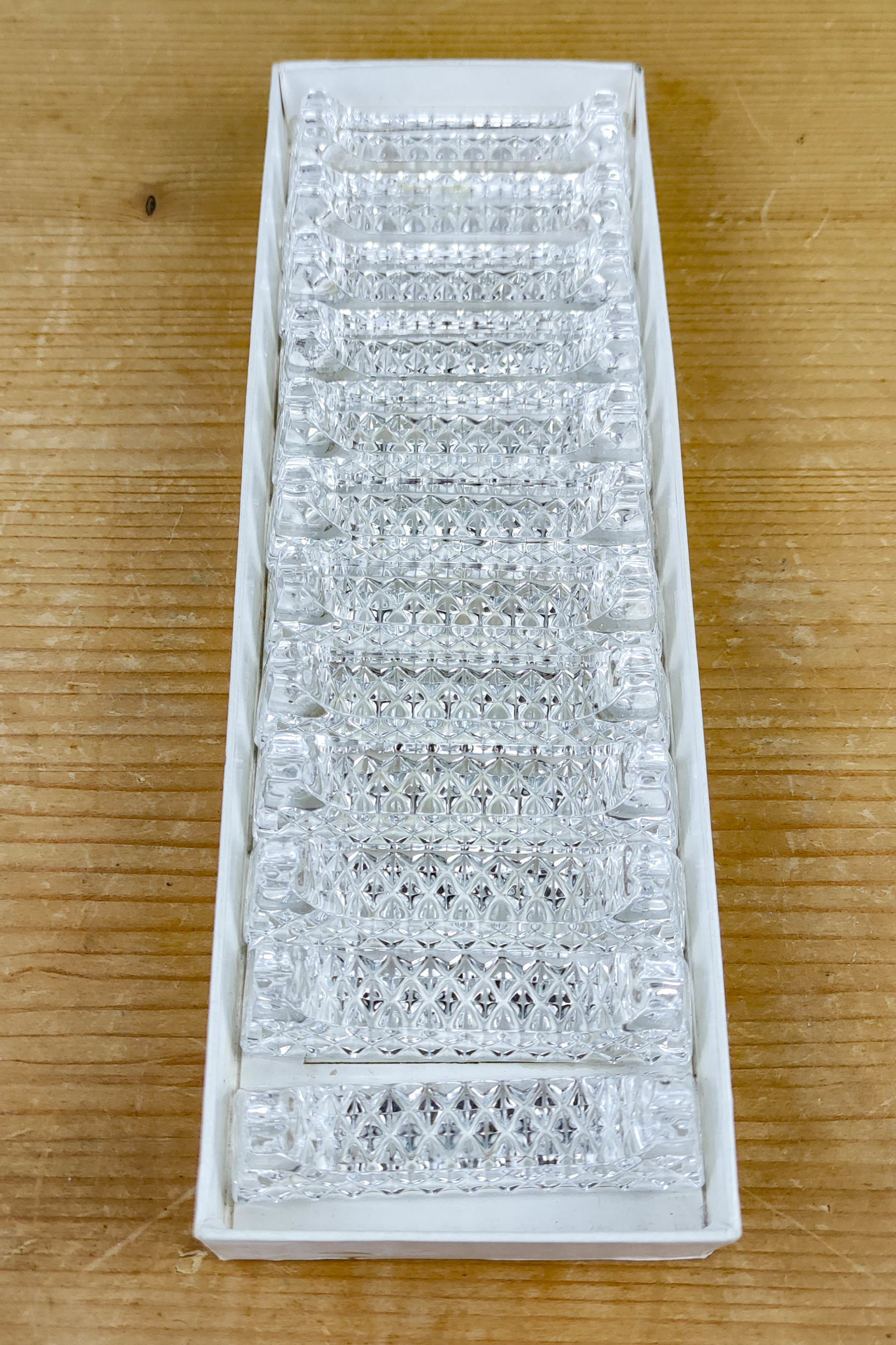 12 porte-couteaux vintage en cristal – Image 3