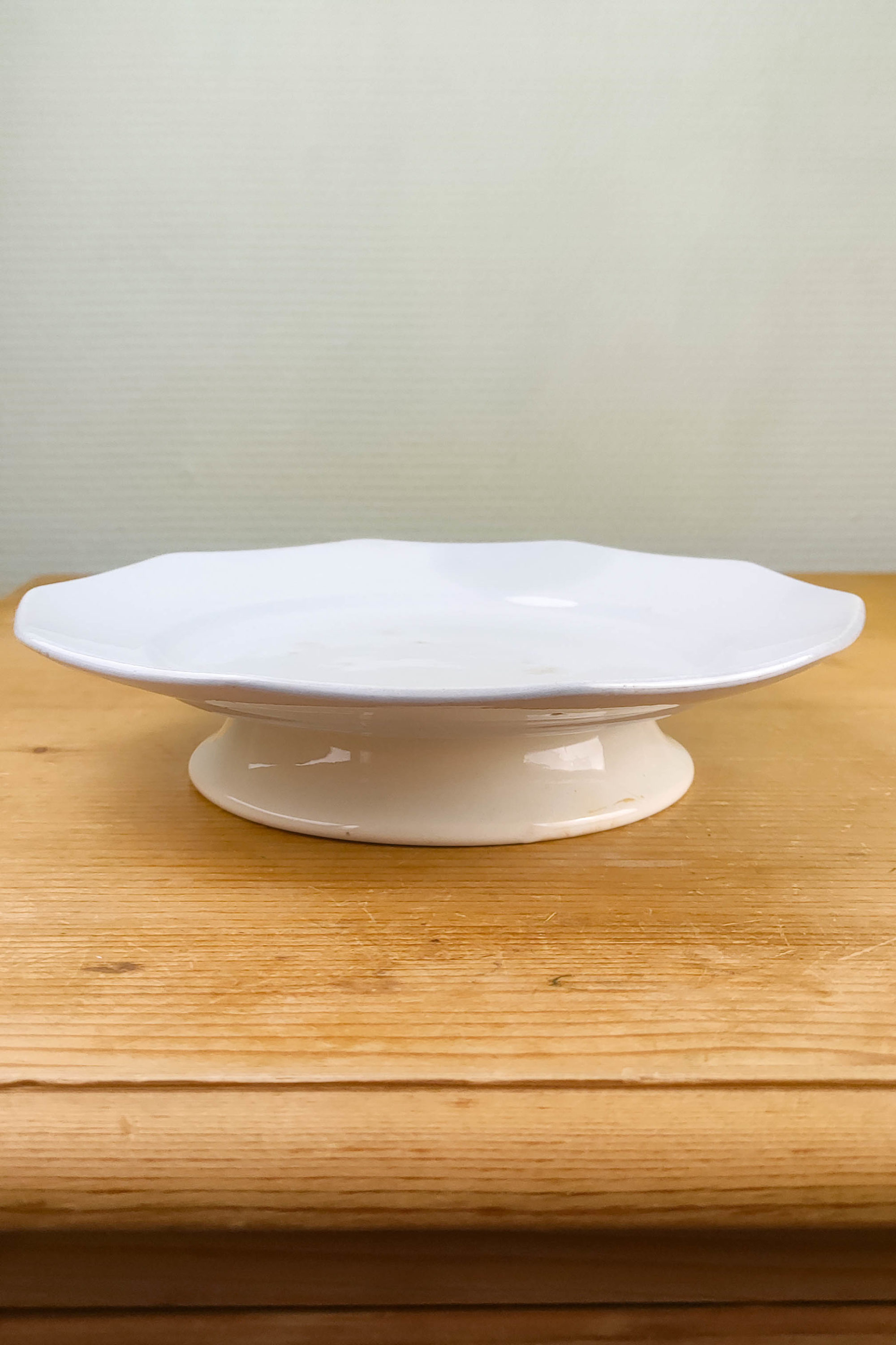Assiette piédouche Villeroy & Boch bleu pastel