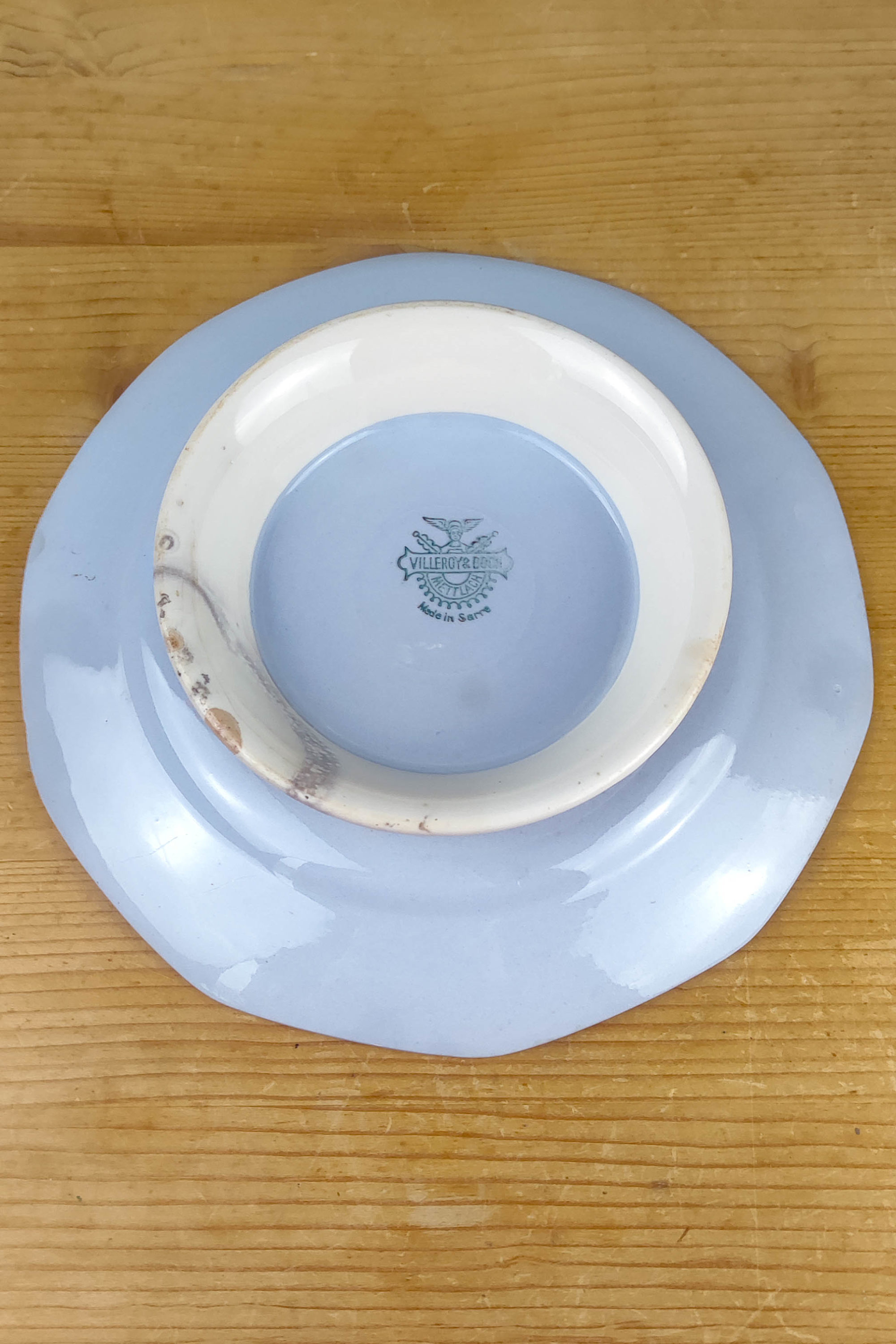 Assiette piédouche Villeroy & Boch bleu pastel – Image 5