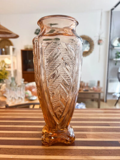 vase art déco rose