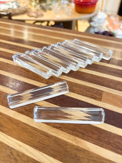 10 porte-couteaux anciens cristal