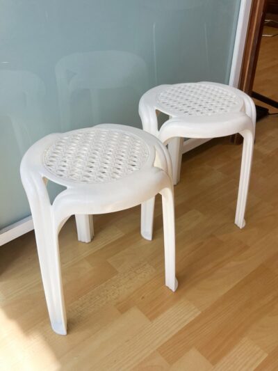 2 tabourets vintage plastique design Henry Massonet pour Stamp