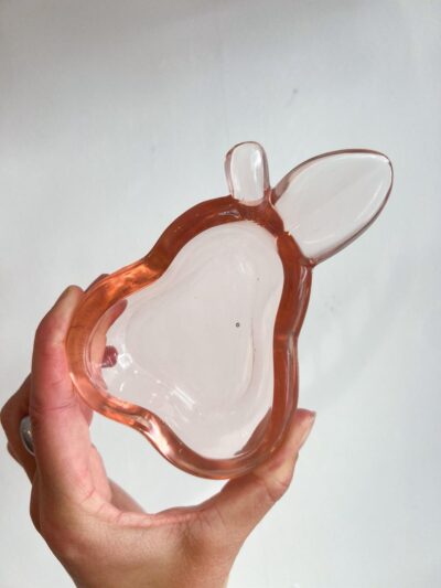 Cendrier vintage en cristal rose Vannes