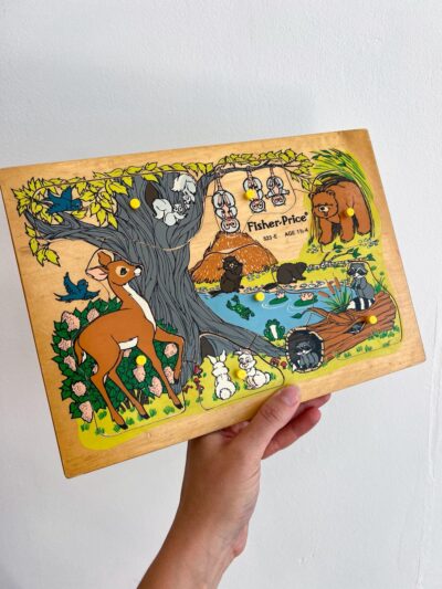 Jouet puzzle bois vintage Fisher Price