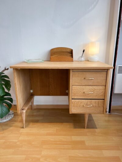 Superbe bureau scandinave aux pieds compas