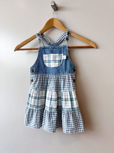 Robe d'été vintage jean et tissu enfant