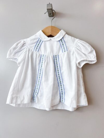 Chemisier vintage motif floraux bébé