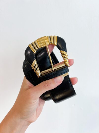 Ceinture vintage cuir années 80