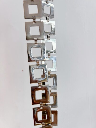 Ceinture “chaîne” argentée en métal