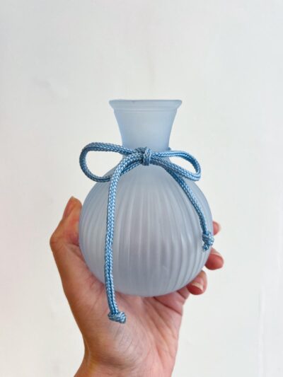 Soliflore verre bleu