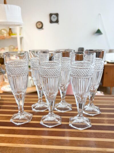 6 flûtes à champagne cristal