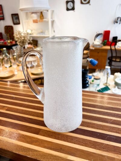 Carafe verre soufflé granité