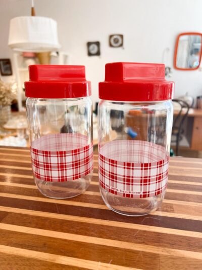 2 bocaux de conservation vintage Félix Potin