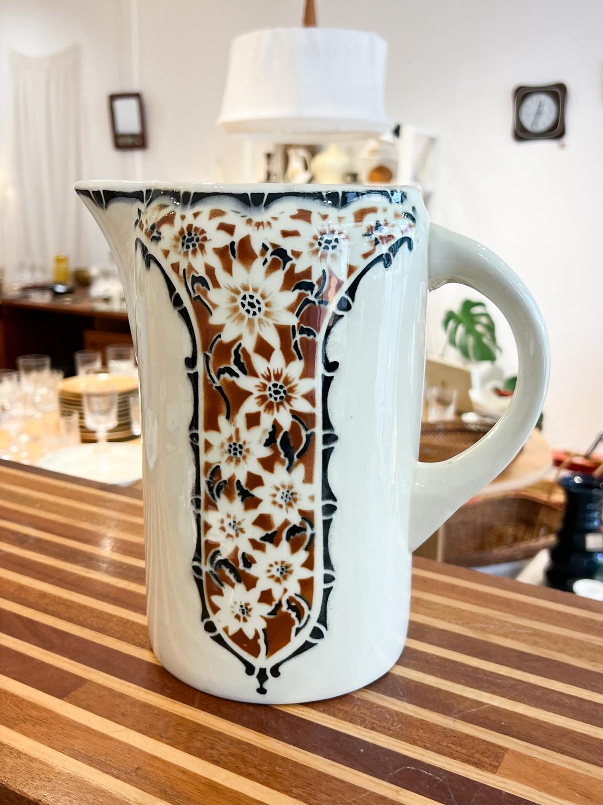 Broc ancien faïence St Amand années 30/40 – Image 9