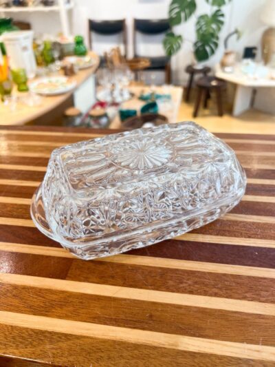 Beurrier vintage en verre