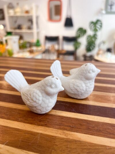 Salière et poivrière en porcelaine